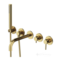 змішувач для ванни Omnires Y на 5 отворів brushed brass (Y1237-1BSB)