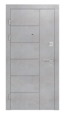 двері вхідні Rodos Line 960x2050x96 бетон бежевий/білий каштан (Lnz 002)