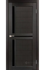 дверное полотно Korfad Scalea SC-04, 800х2000, венге, стекло черное
