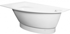 ванна зі штучного каменю PAA Tre Grande 170x100 права + панель, біла (VATREGR/L/00+PATREGRM/00)