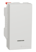 вимикач кнопковий Schneider Electric Unica New 1 кл., 10 А, білий (NU310618N)