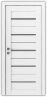 дверне полотно Rodos Modern Lazio 700 мм, з полустеклом, білий мат