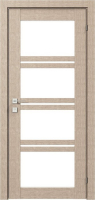 дверное полотно Rodos Modern Quadro 900 мм, со стеклом, крем