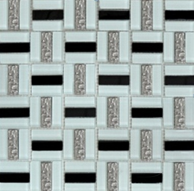 Мозаика Grand Kerama 30x30 (1,5х1,5) трино черно-белая (1077)