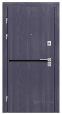 двері вхідні Rodos Standart 965x2050x111 грифель структура софт/білий каштан (Stz 002)