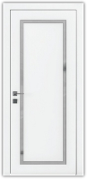 дверное полотно Rodos Loft Porto 2 700 мм, с полустеклом, белый мат