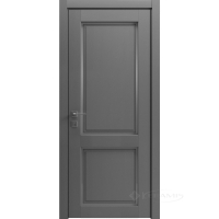 дверне полотно Rodos Style 2 600 мм, напівскло, каштан сірий