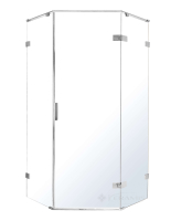 душова кабіна Volle Nemo 90x90 5-ти вугільна, безпечне скло, прозоре, права (10-22-170Rglass)