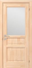 дверное полотно Rodos Woodmix Praktic 700 мм, с полустеклом, массив сосны без покрытия