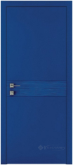 дверное полотно Rodos Loft Wave G 600 мм, с вставкой, ral 5010 синий