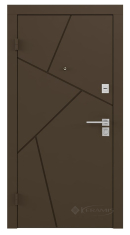 двері вхідні Rodos Basic S 960x2050x83 коричневий C407/білий каштан (Bas 002)