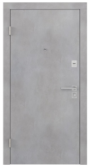 двері вхідні Rodos Basic 960x2050x83 бетон бежевий/сосна крем (Baz 001)
