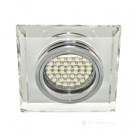 Точечный светильник Feron 8170-2 c LED подсветкой серебро (28492)