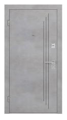 двері вхідні Rodos Basic 960x2050x83 бетон бежевий/сосна крем (Baz 004)