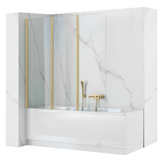 штора для ванны Rea Agat 120x140 gold brush (REA-W2501)