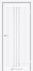 полотно дверне Leador Verona 900х2000, білий матовий, скло сатин білий
