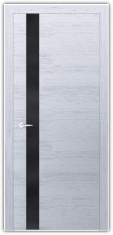 дверное полотно Rodos Loft Berta V 700 мм, с полустеклом, белый мат, шпон