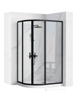 душова кабіна Rea Look 80x100x190 безпечне скло, прозоре, чорний (REA-K7900)