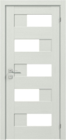 дверное полотно Rodos Modern Verona 800 мм, с полустеклом, сосна крем