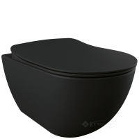 унітаз Creavit Free підвісний, чорний + сидіння soft-close (FE320-11SM00E-0000+KC0903.01.1400 E)