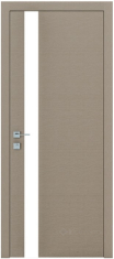 дверное полотно Rodos Loft Berta V 700 мм, с полустеклом, ral 1019 коричневый, шпон