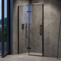 душові двері Ravak Cool COSD2-100 black + Transparent (X0VVAC300Z1)