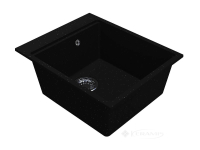 кухонная мойка Miraggio Lagoon 41,9x50,8 с сифоном, black (2563)