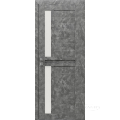 дверное полотно Rodos Modern Alfa 800 мм, полустекло 1, мрамор серый