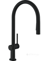змішувач для кухні Hansgrohe Talis M 210, з витяжним душем, 2jet, sBox, чорний матовий (72801670)