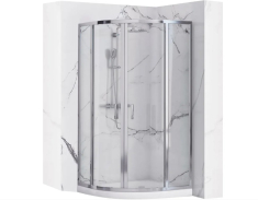 душова кабіна Rea Look 90x90x190 безпечне скло, прозоре, хром (REA-K7905)