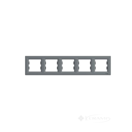 Рамка Schneider Electric Asfora горизонтальная, 5 пост., сталь (EPH5800562)