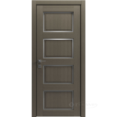 дверное полотно Rodos Style 4 600 мм, полустекло, серый дуб