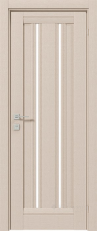 Дверное полотно Rodos Fresca Mikela 700 мм, с полустеклом, беленый дуб