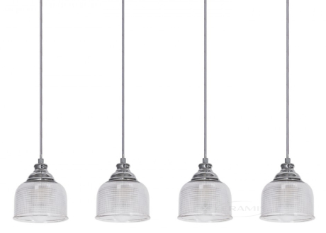 Підвісний світильник Azzardo Mora, хром, прозорий, 4 лампи (в ряд) (DEL-8150-4PL /AZ2111)
