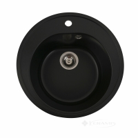 кухонна мийка Platinum Luna 51х51х18 чорна матова (SP000025065)