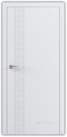 Дверное полотно Rodos Loft Wave V 800 мм, с вставкой, белый мат
