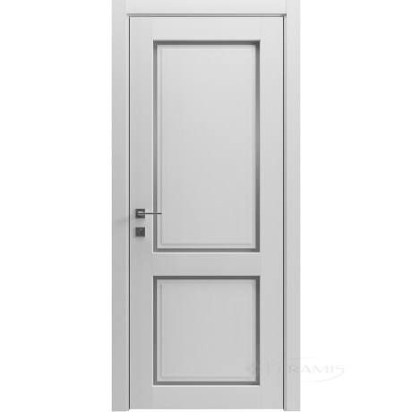 Дверне полотно Rodos Style 2 900 мм, напівскло, каштан білий