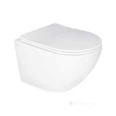 унітаз підвісний Qtap Jay безободковий, з сидінням soft-close, білий (QT07335177W)