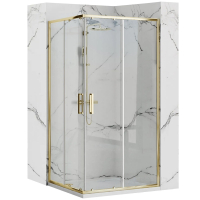 душова кабіна Rea Punto 80x100 скло прозоре, gold (REA-K6442)