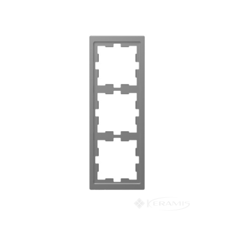 Рамка Schneider Electric Merten D-Life 3-пост., нерж. сталь (MTN4030-6536)