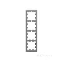 рамка Schneider Electric Merten D-Life 4-пост., нерж. сталь (MTN4040-6536)