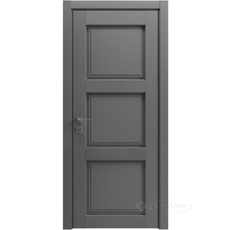 Дверне полотно Rodos Style 3 600 мм, глухе, каштан сірий