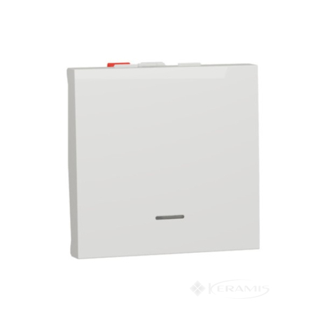 Вимикач Schneider Electric New Unica прохідний 1 кл., 10А, 250В, 2 мод., білий (NU320318S)