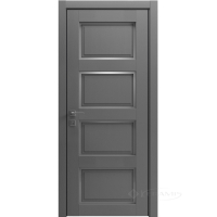 дверное полотно Rodos Style 4 700 мм, полустекло, каштан серый