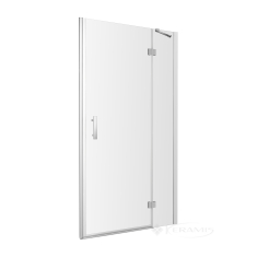 душові двері зі стінкою Omnires Manhattan 110x195 см безпечне скло chrome (ADC11X-ACRTR)