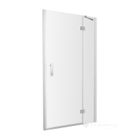 душові двері зі стінкою Omnires Manhattan 120x195 см безпечне скло chrome (ADC12X-ACRTR)