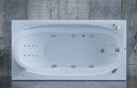 гідромасажна ванна WGT Rialto Arona 180x90 + корпус+рама+злив/перелив (RLTARN180HLUPСW)