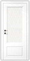 дверне полотно Rodos Cortes Galant 600 мм, зі склом, білий мат