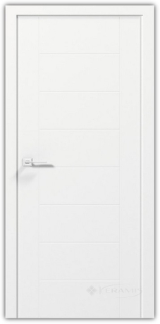 Дверное полотно Rodos Cortes Jazz 600 мм, глухое, белый мат