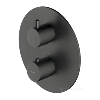 змішувач для ванни та душу прихованого монтажу з термостатом Omnires Y graphite (Y1236ROGR)